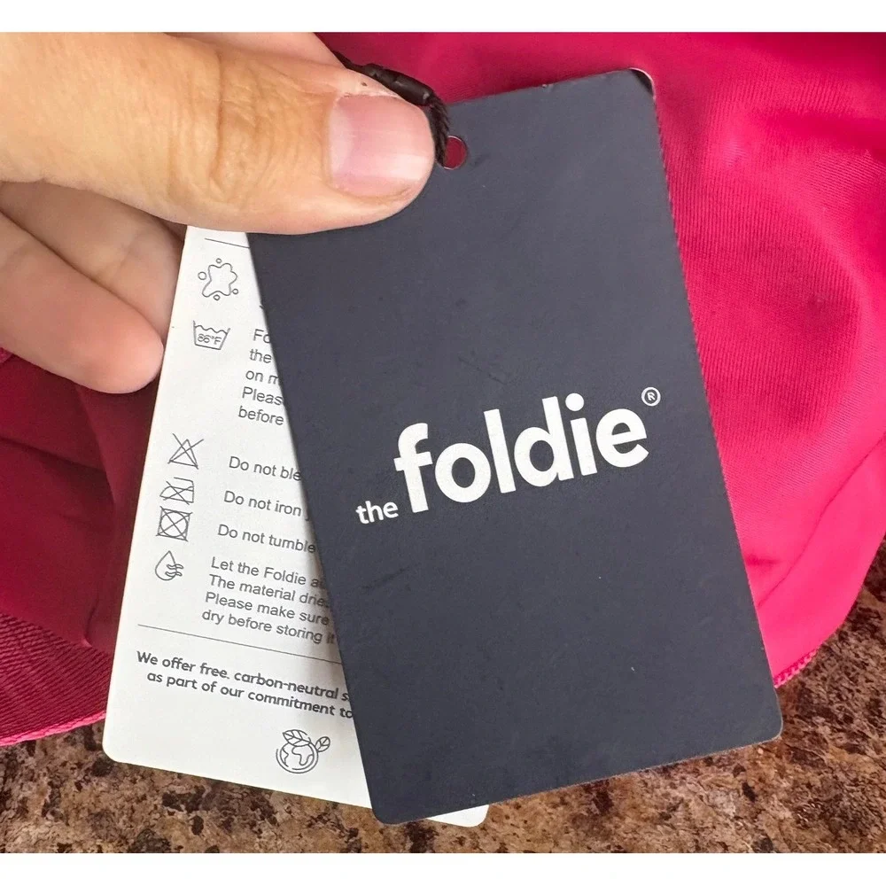 The Foldie Hot Pink Travel Tote Weekender Bag Packing Cubes Carry On Luggage Set